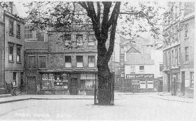 Abbey Green in 1905.  The tree, still there today, was planted in the 1790s